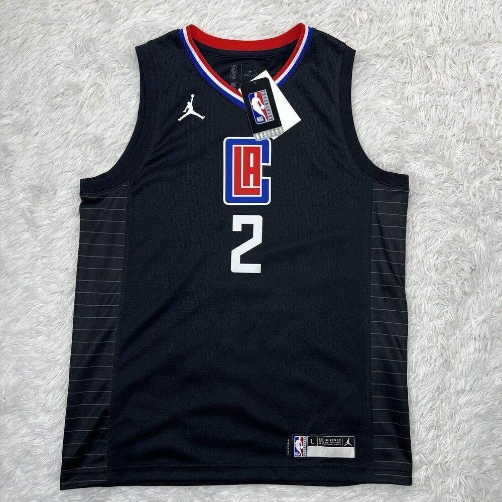 NBA Youth LA Clippers Kawhi Leonard Jordan Swingman Black Jersey Youth L (14/16)